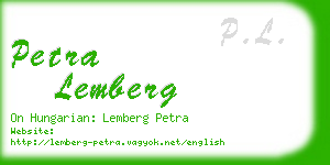 petra lemberg business card